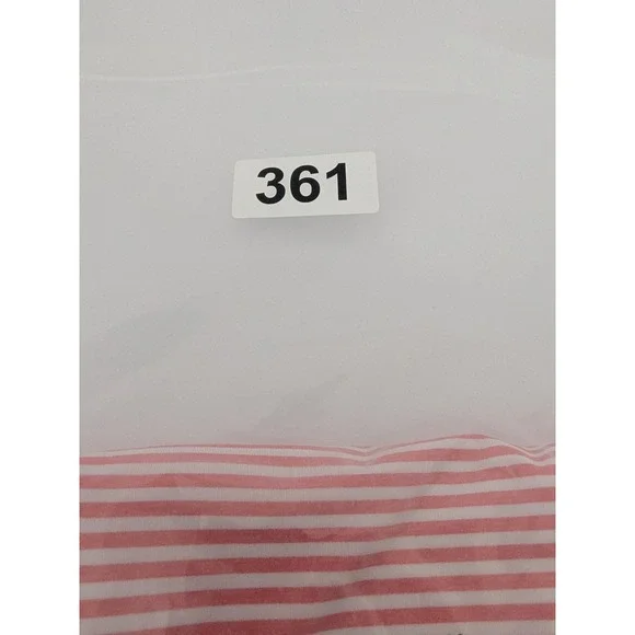 Masters Tech Mens Golf Polo Shirt Large Orange White Striped Short Sleeve Logo - Picture 10 of 10